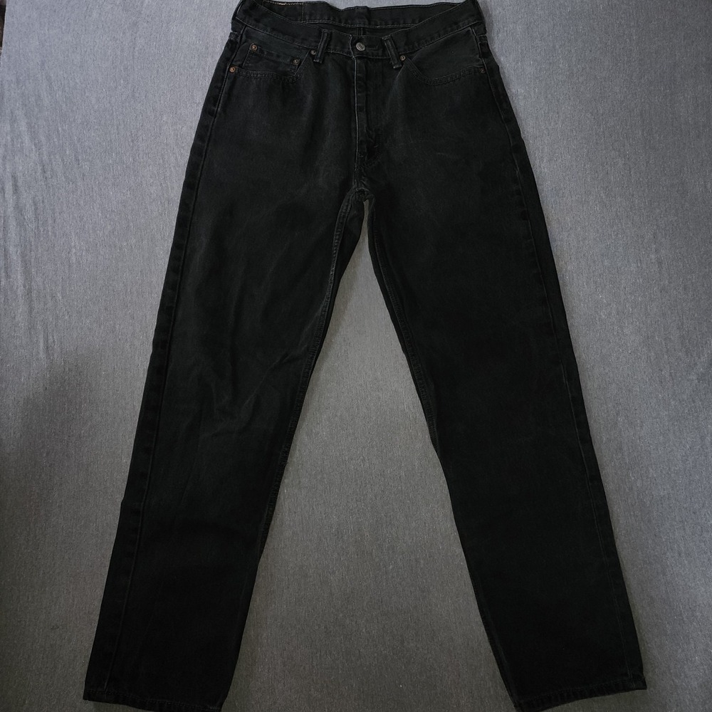 Levi's 550 Jeans Black Denim Classic Relaxed Fit 100% Cotton Mens 34X34 *stain